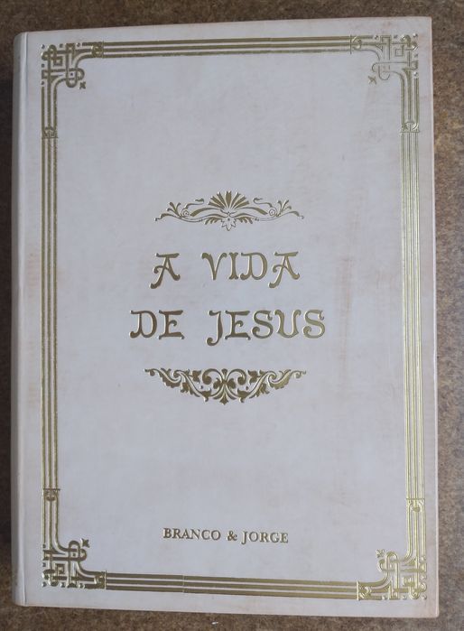 A Vida de Jesus encadernado em pele natural -livro novo caixa original