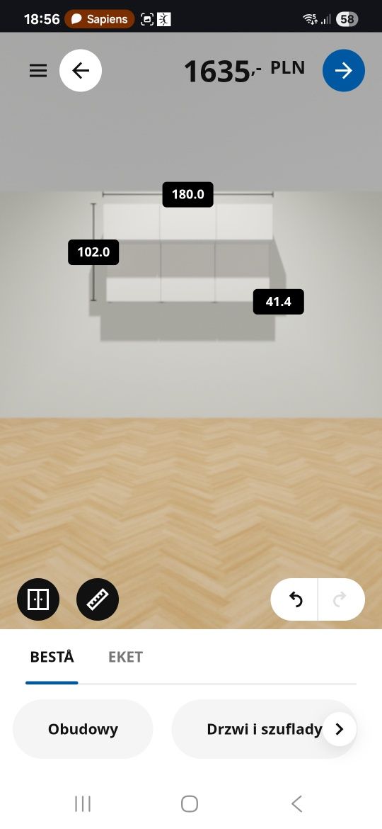 Komplet szafek Besta +Selsviken