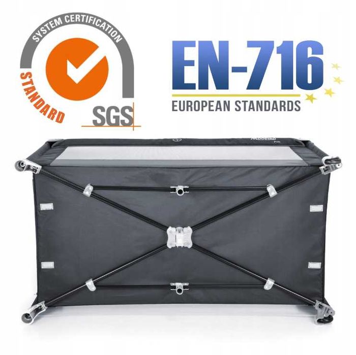 Łóżeczko Kojec Turystyczne Składane Idealne do Podróży 2w1 Bezpieczne