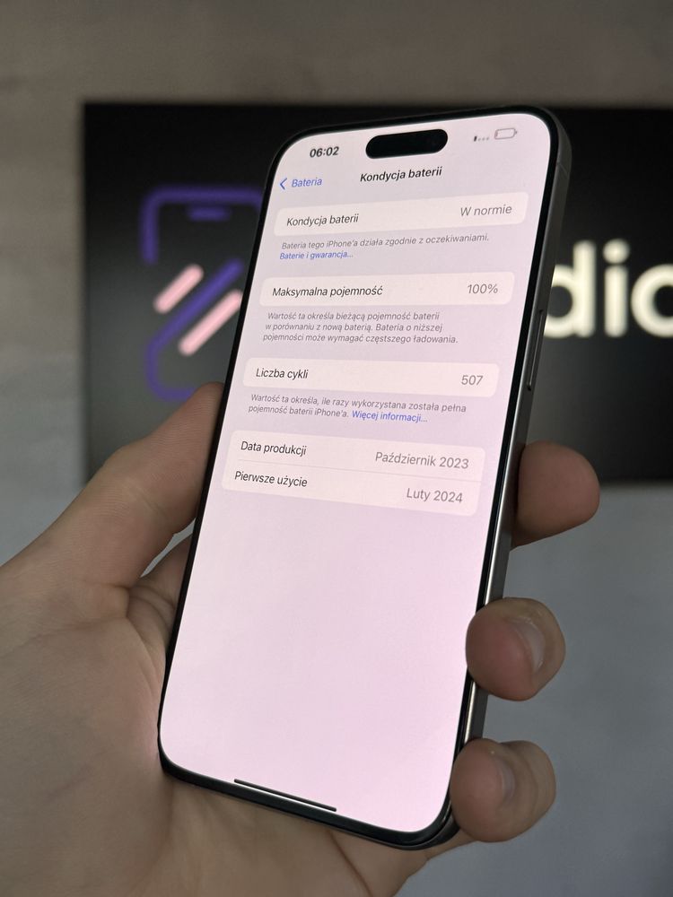 RATY 0% iPhone 15 Pro Max 1TB BATERIA 100% GWARANCJA 12 miesiecy!!!