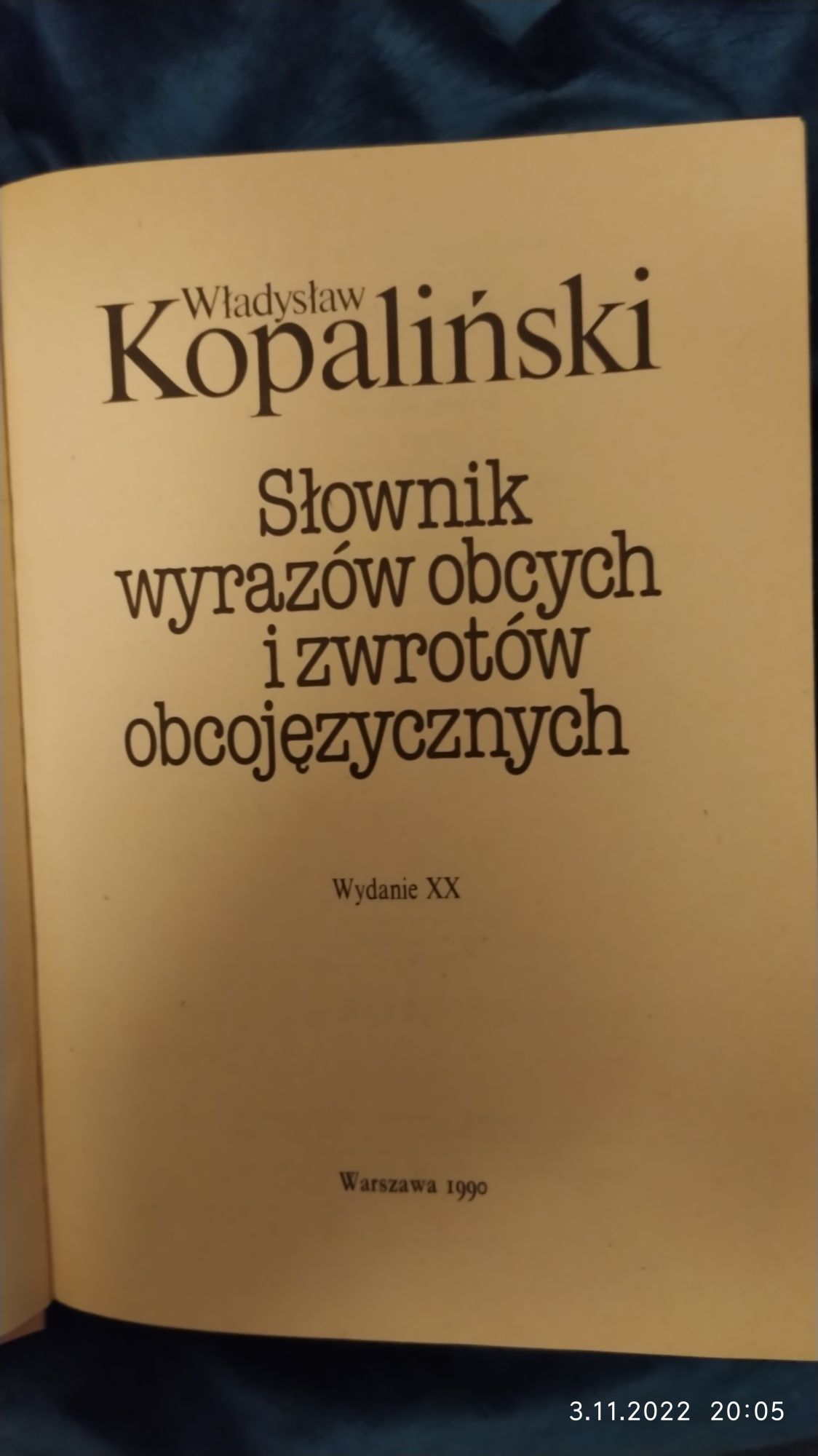 Kopaliński Słownik wyrazów obcych i zwrotów obcojęzycznych