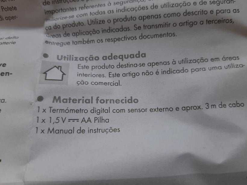 Lote de 5 Termómetros Digitais NOVOS em caixa Selada