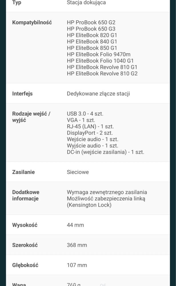 Stacja dokująca HP 2013 UltraSlim