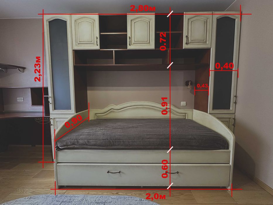 Меблі в дитячу кімнату (дворівневе ліжко)