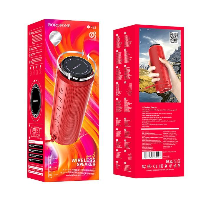 Borofone Głośnik Bezprzewodowy Bluetooth Br22 Sports Czerwony