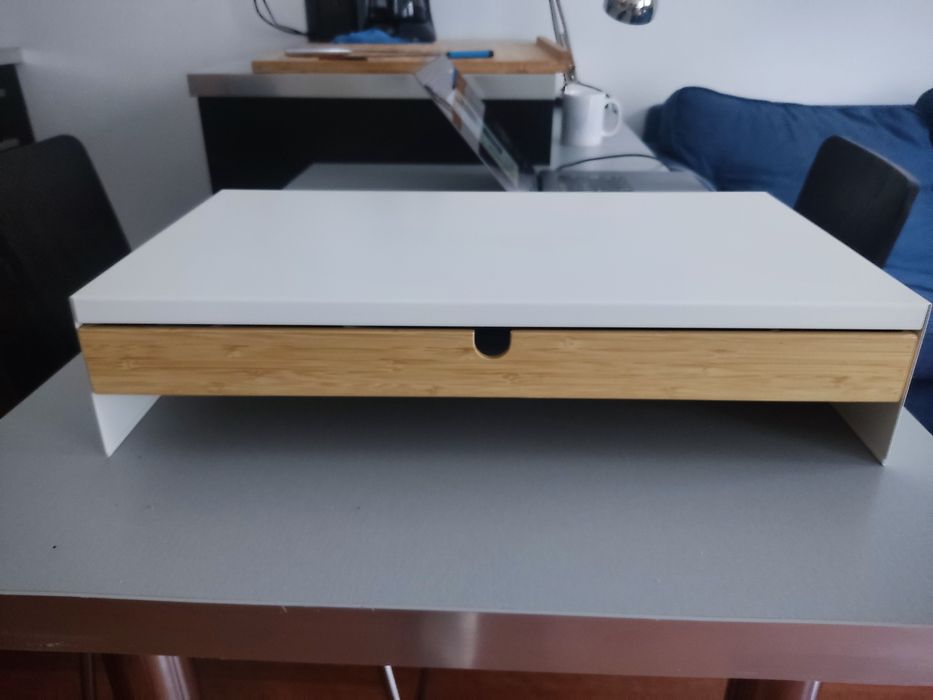 Elloven Ikea podstawka pod monitor z szufladką