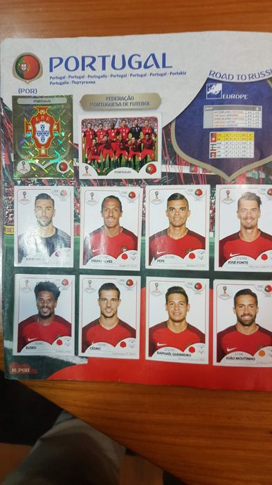 Coleção de cromos completa Russia 2018. Para colecionadores