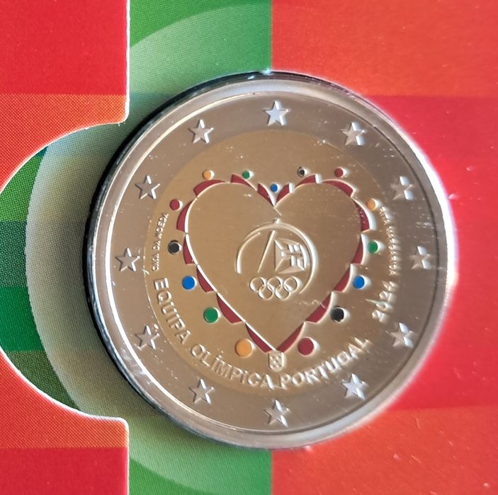 Moeda Comemorativa Proof _ Colorida - Equipa Olímpica Portugal 2024