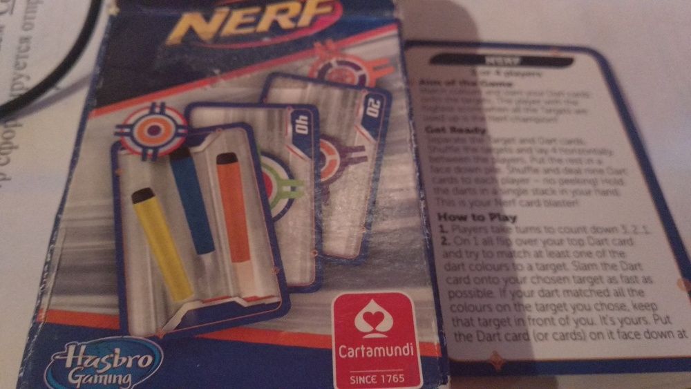 настольная игра карточки на английском языке Nerf Thank you Card