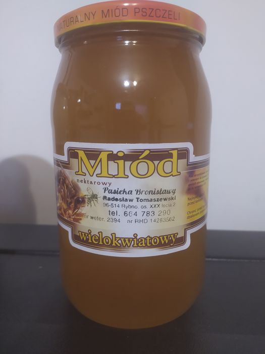 Zestaw 4 x 1,2 kg. Świeży miód wielokwiatowy *2025*