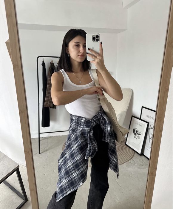 Сорочка оверсайз в клітинку