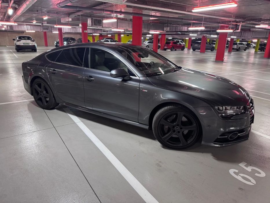 Audi A7 Sportback Audi A7 bitdi 320km Daytona Gray, Bezwypadkowy Salon Polska, S-Line