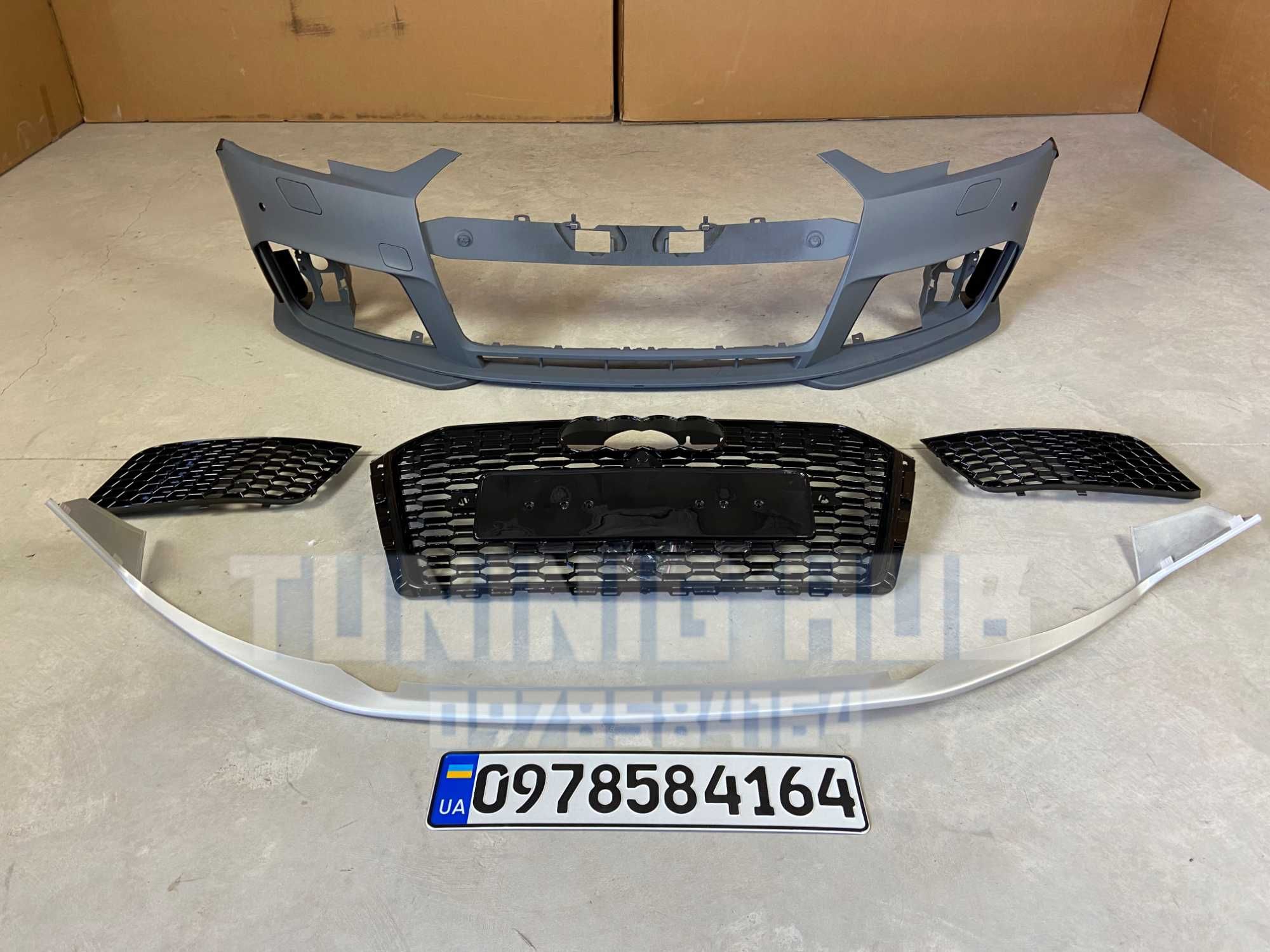 бампер Audi A4 B9 (2015-2019) RS а4 b9 решетка ауди А4 9 передний