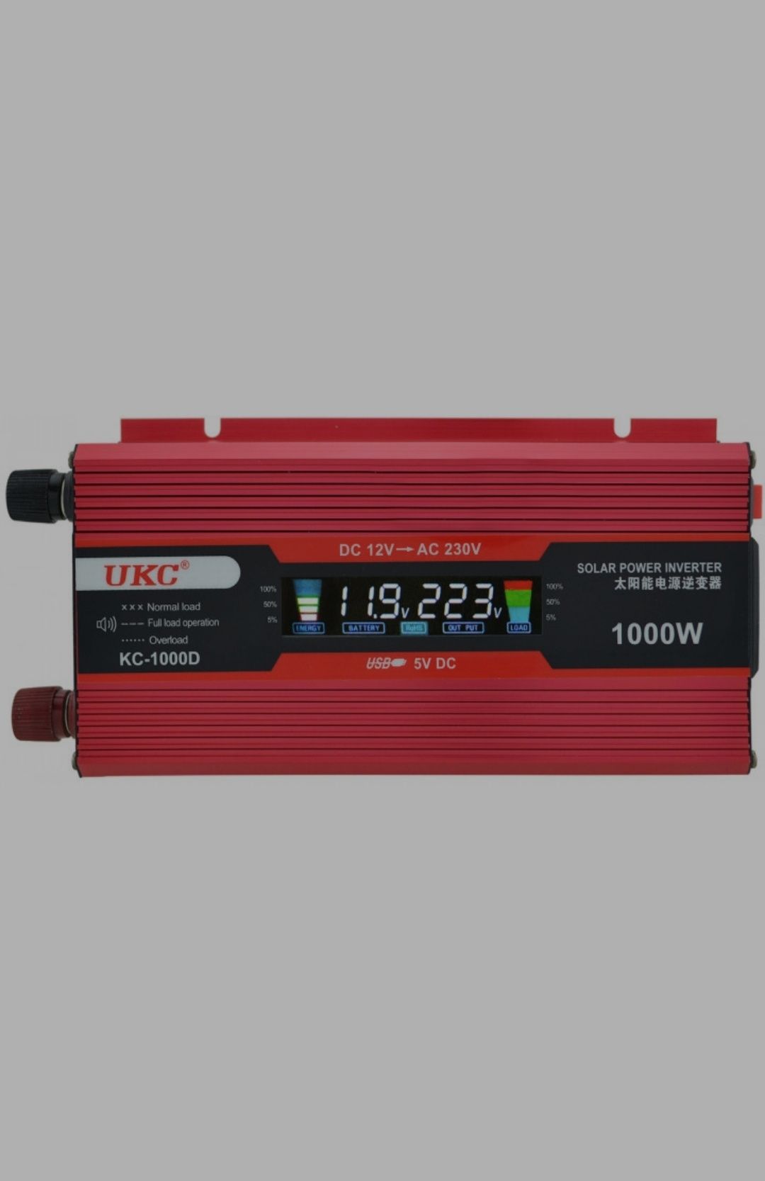 Інвертор UKC KC-1000D 12V/220V 1000W з екраном