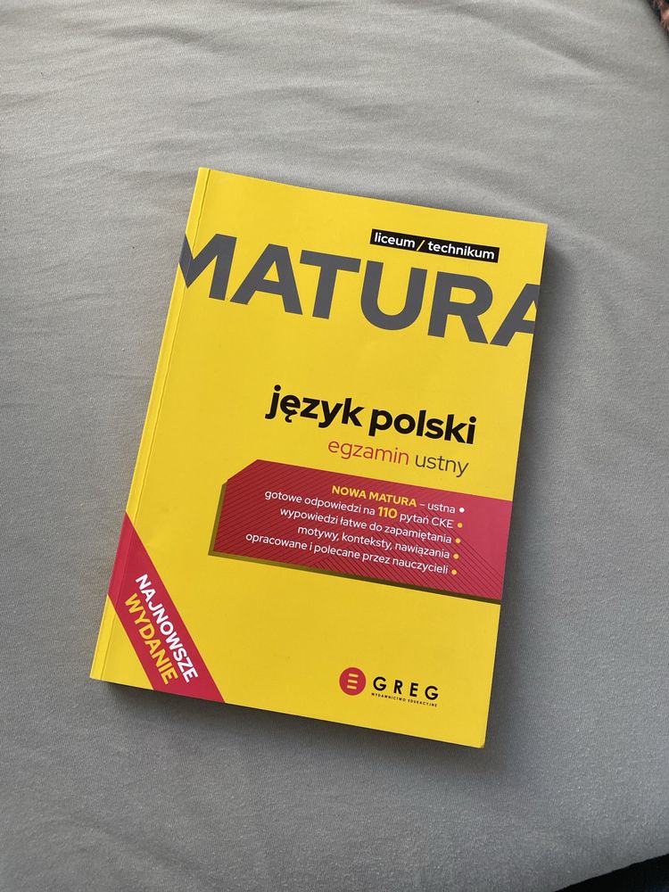 Książka do matury ustnej z polskiego GREG