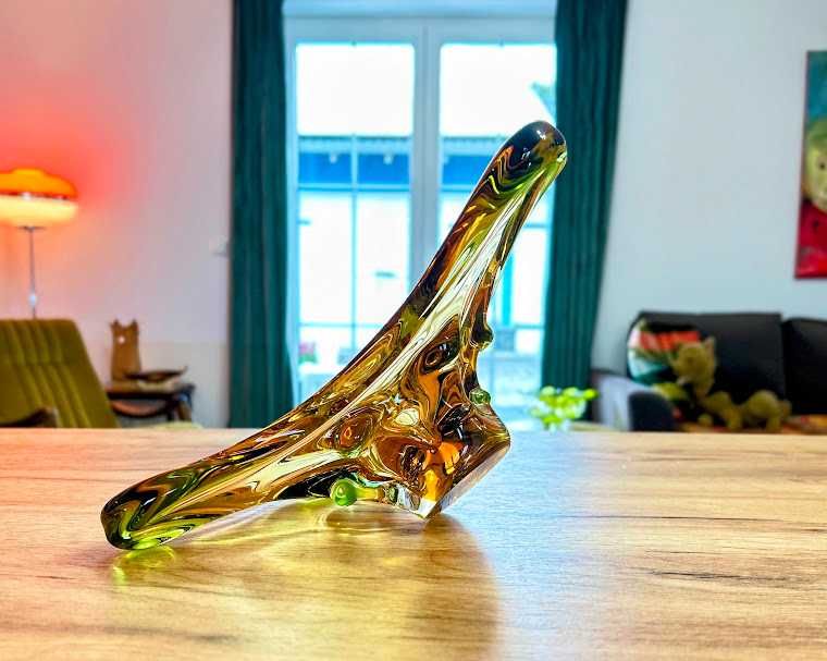 Patera „Niagara” Františka Zemka dla Mstišov Glass Union czeskie szkło