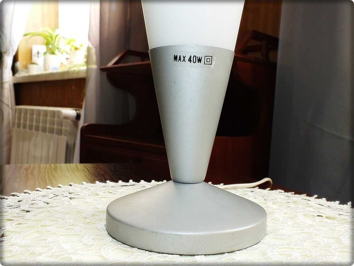 Lampa / Lampka stołowa / nocna Kryolit IKEA Biała Space age PRL