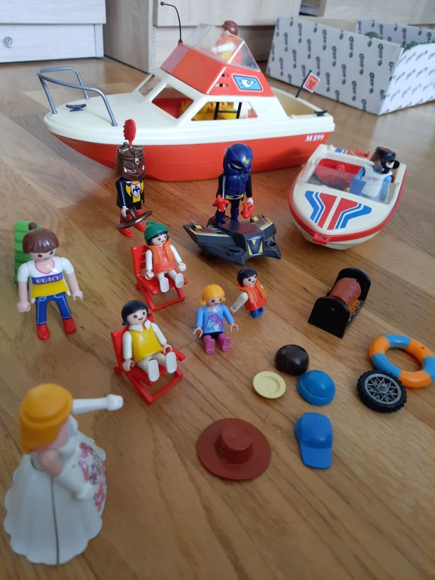 Zestaw playmobil 2 łodzie oraz inne