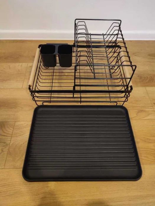 Duża Suszarka Dwupoziomowa Do Naczyń + Ociekacz Na Talerze Sztućce