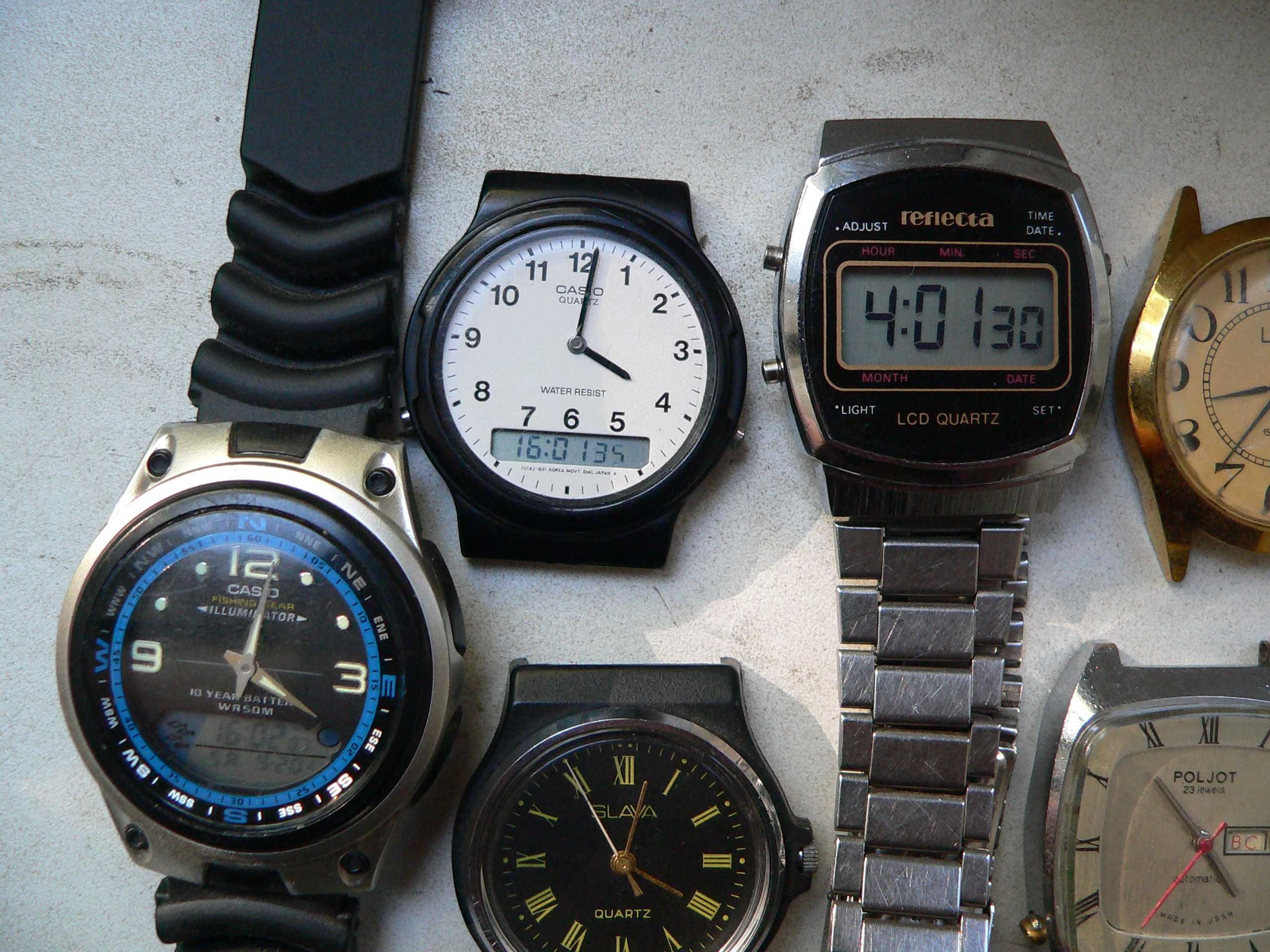 Часы Casio ,Dugena,Anker,Reflecta,Полет,Слава,Лучь ,Рухла.