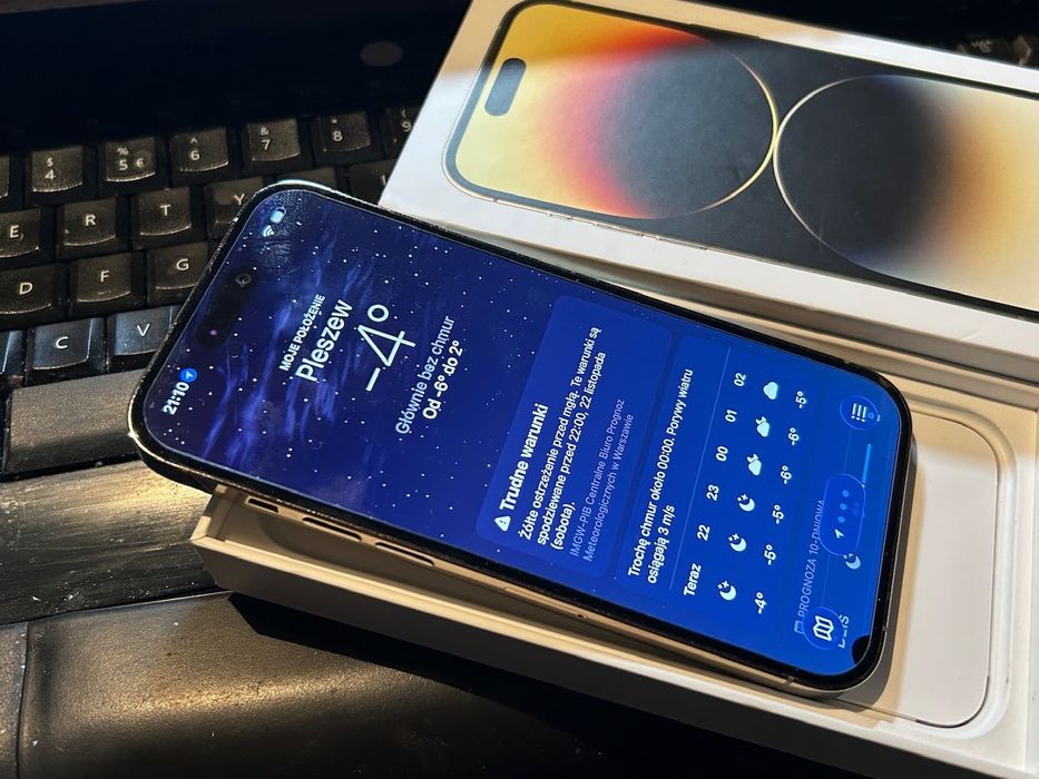 iPhone 14 Pro 128GB Złoty Gold 15 Super Stan, Komplet.