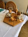 Lampa plafon drewniany, retro, vintage