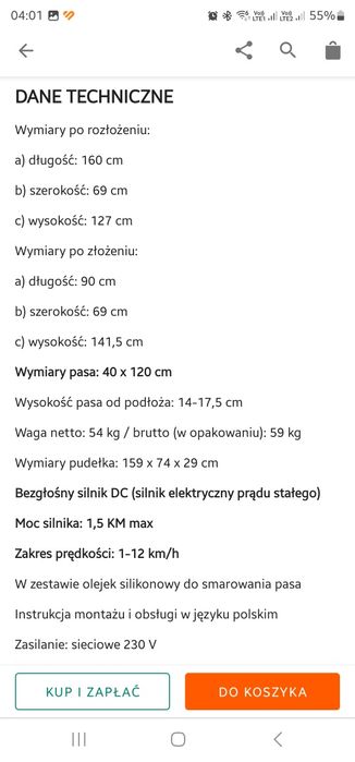 Bieżnia elektryczna