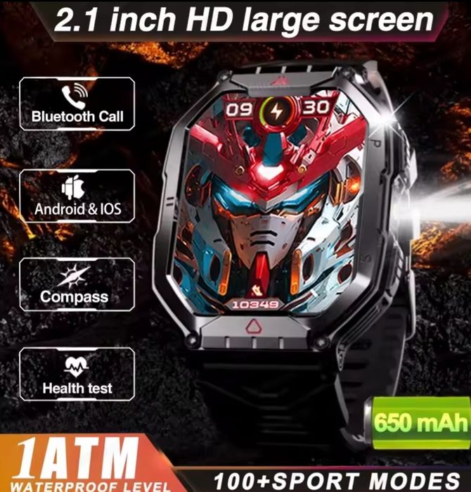 Smartwatch inteligentny, sportowy, wodoodporny
