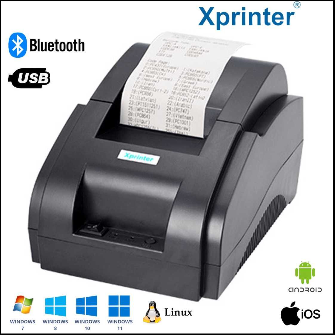Impressora Térmica: USB+Bluetooth, 57-60mm- Xprinter XP-58IIH