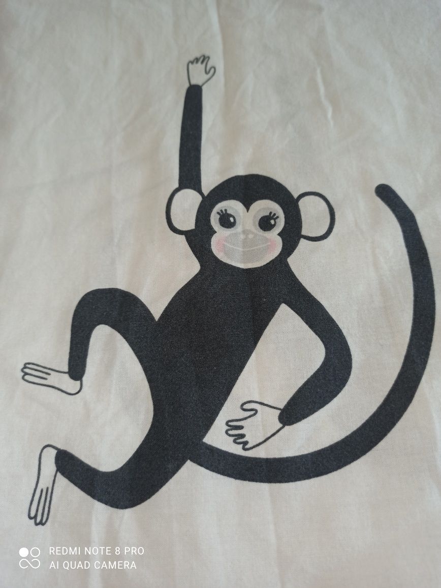 Пододеяльник H&M 100% котон обезьяны дитяча підковдра hm мавпочки х/б