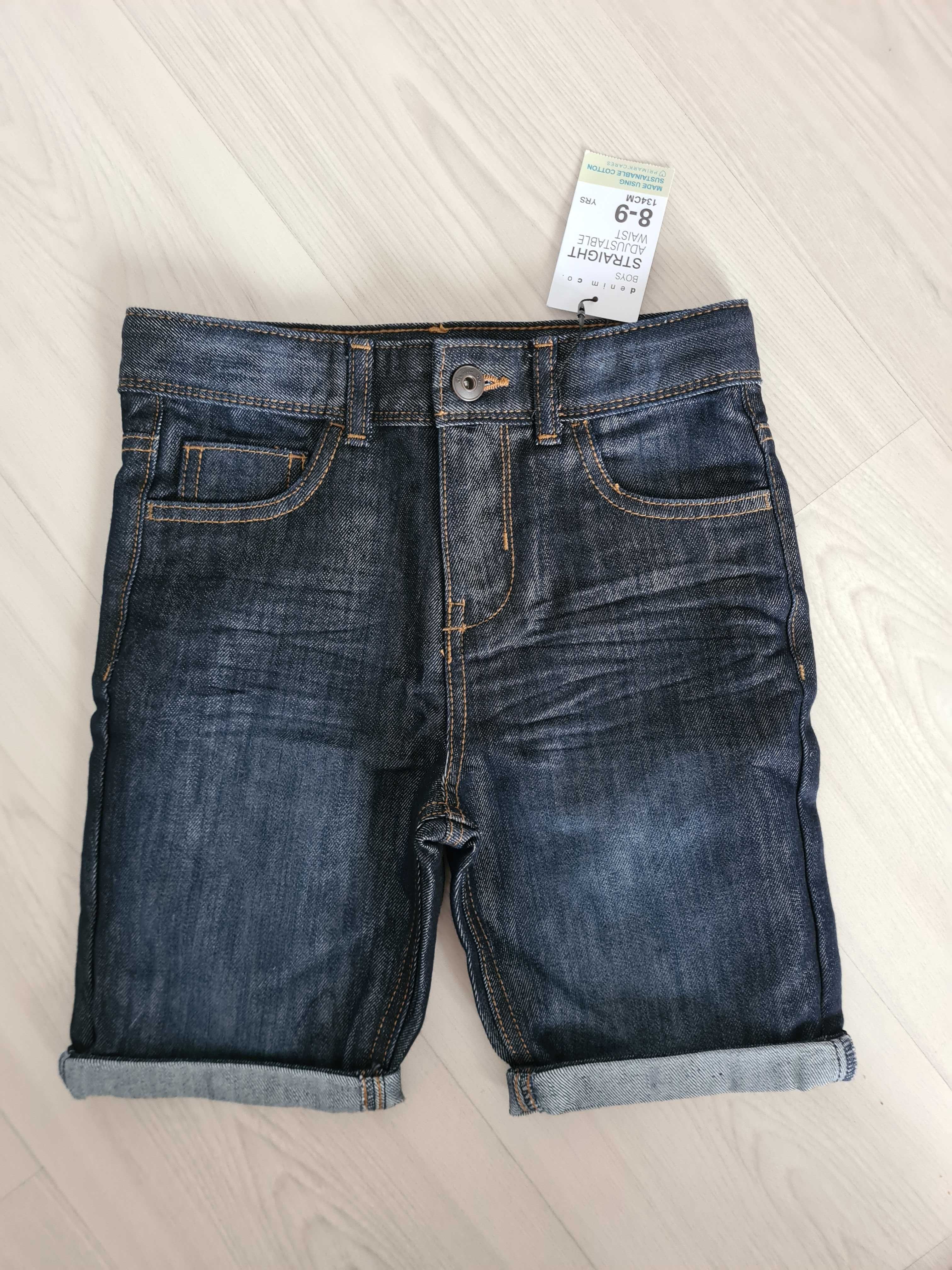 Spodenki szorty nowe primark 134 jeans dżinsowe denim nowe