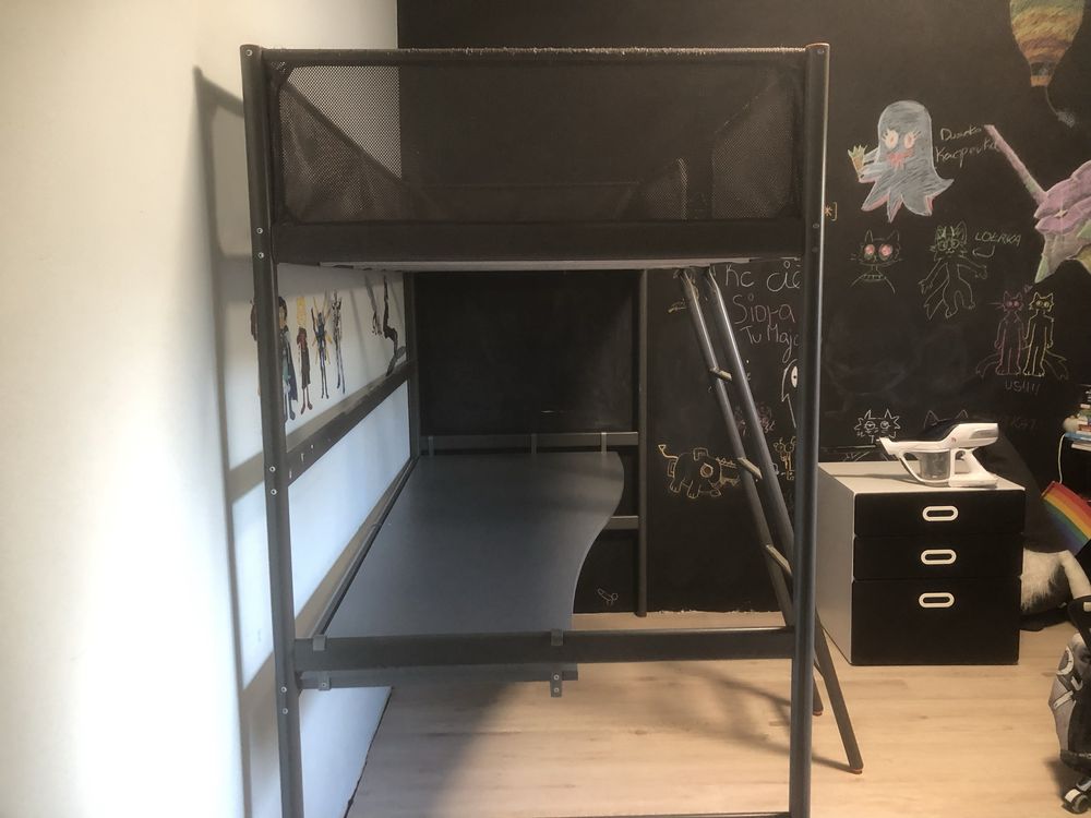 Łóżko Ikea Tuffing z biurkiem UŻYWANE