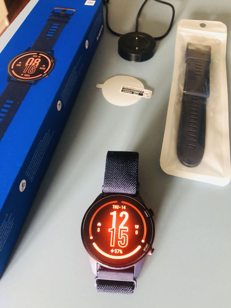 Relogio Xiaomi Mi Watch navy blue + bracelete desportiva