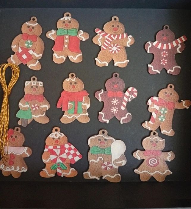 Świąteczne drewniane zawieszki, ciasteczko