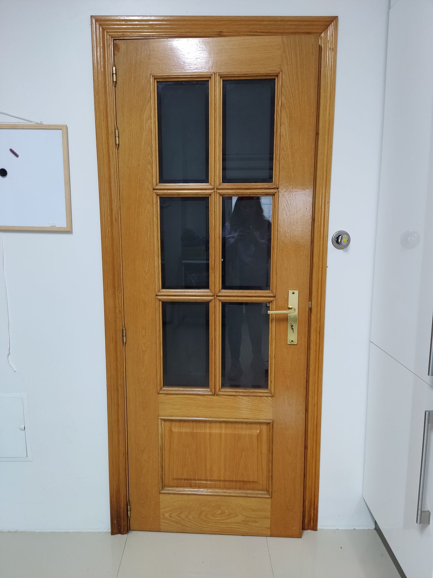 3 portas interiores em madeira cor carvalho