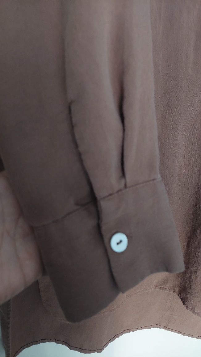 Camisa/blusa Zara ,tamanho XS,castanho claro, em  bom estado