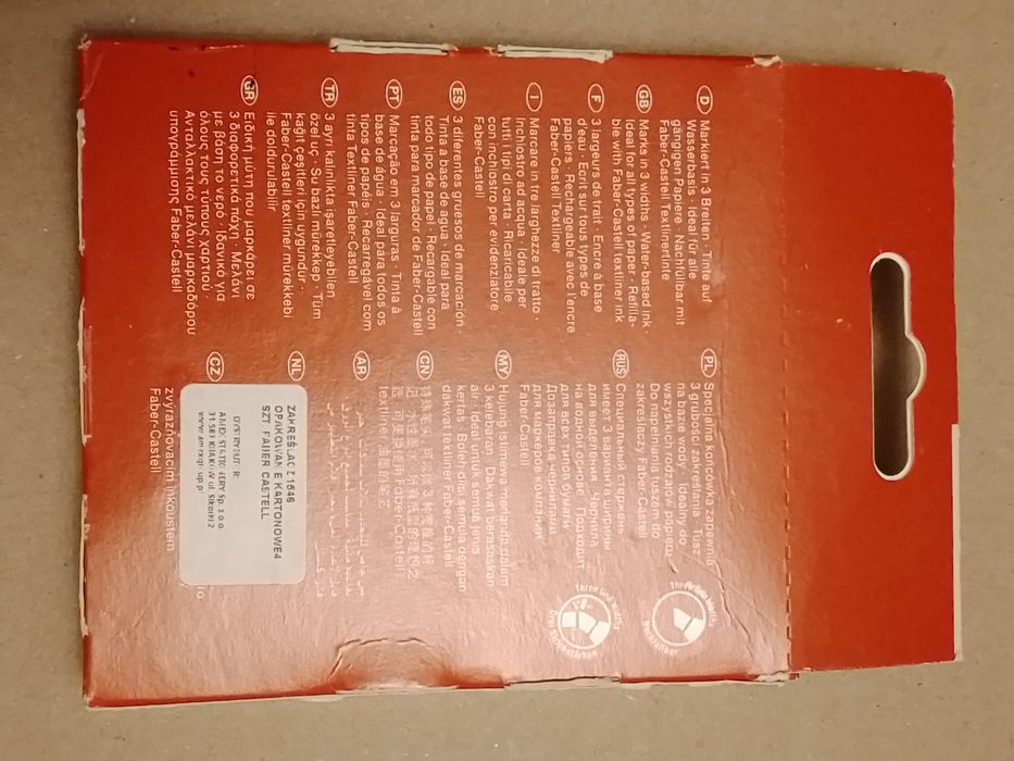 Faber castell zakreślacz 4 sztuki trzy grubości zakreślania