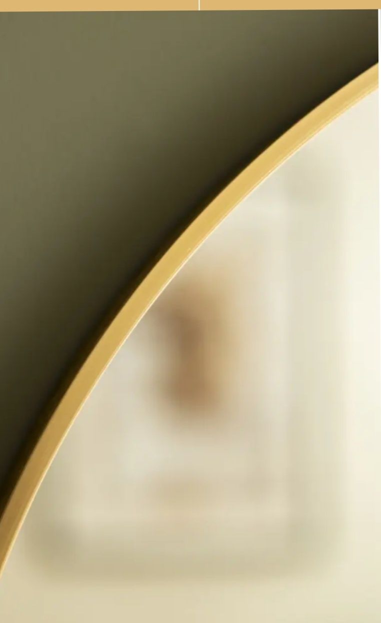 Espelho redonda de 76 cm Parede dourado
