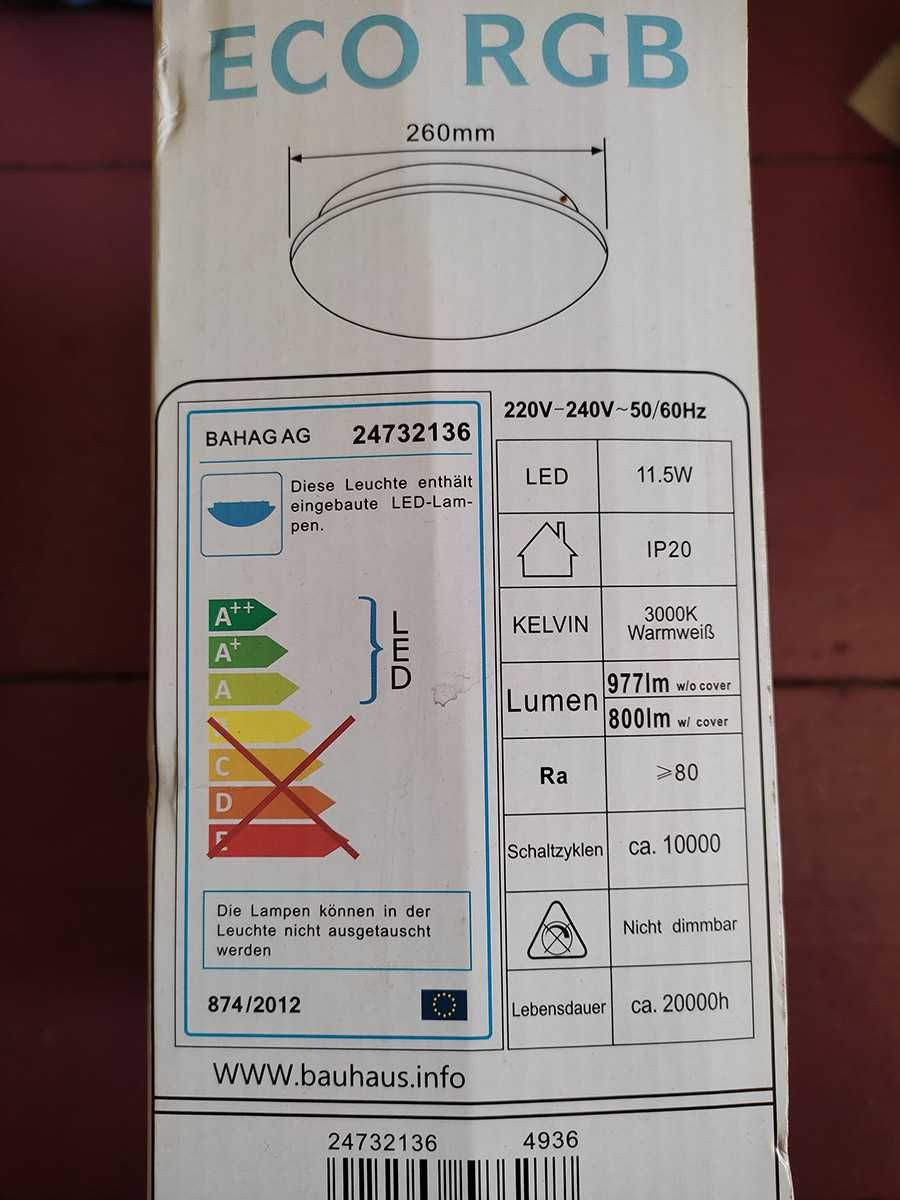 NOWY bauhaus ECO RGB LED Tween Light 11,5W Plafon + Pilot