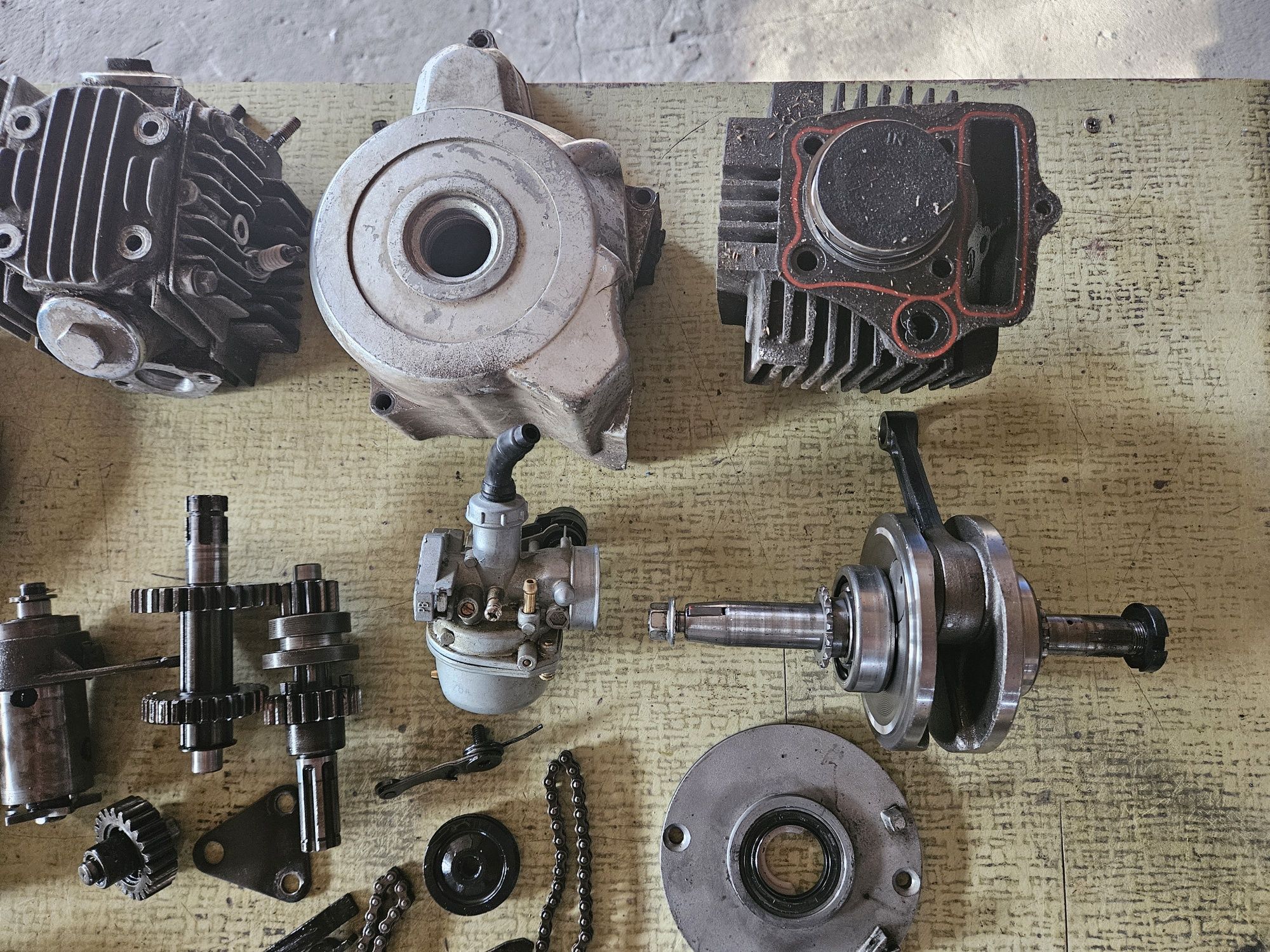 Silnik quad 110/125cc części 152FMI, 152fmh sprzęgło cylinder skrzynia