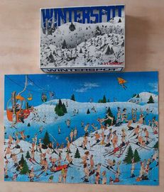 Puzzle 1000 Wintersport Blachon golasy kolorowe