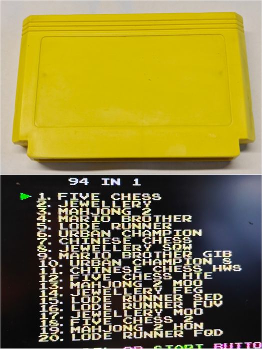 Gra 94in1 Pegasus Nintendo Famicom kartridż dyskietka kasetka