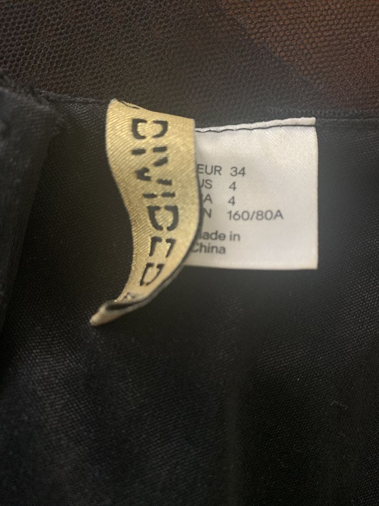 Sukienka tiulowa 34 S czarna h&m