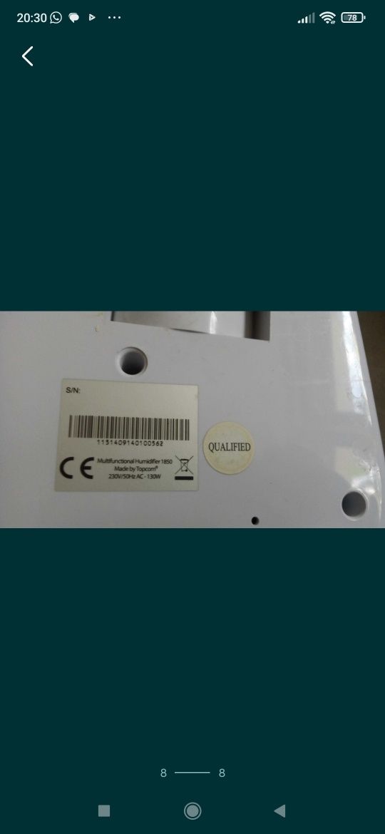 Nawilżacz powietrza ultradźwiękowy 
Topcom Humidifier 1850 z pilotem
