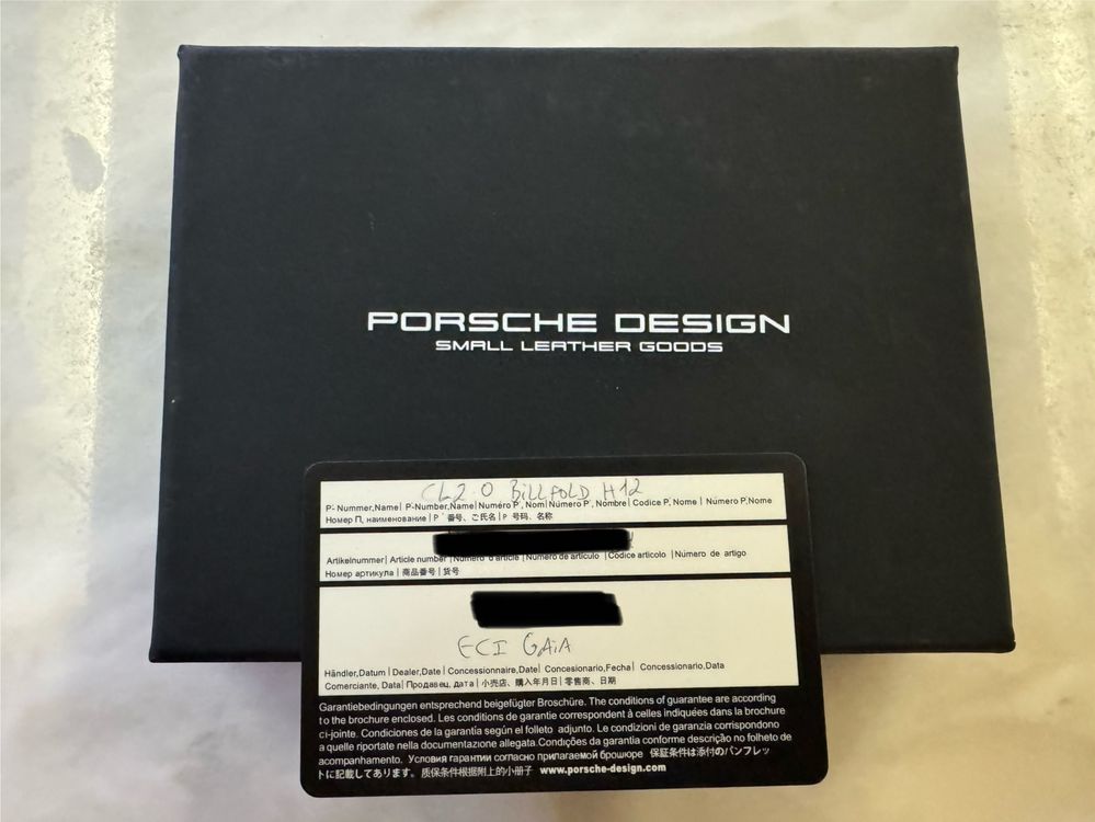 Carteira Porsche Design P3300 pele - COMO NOVA