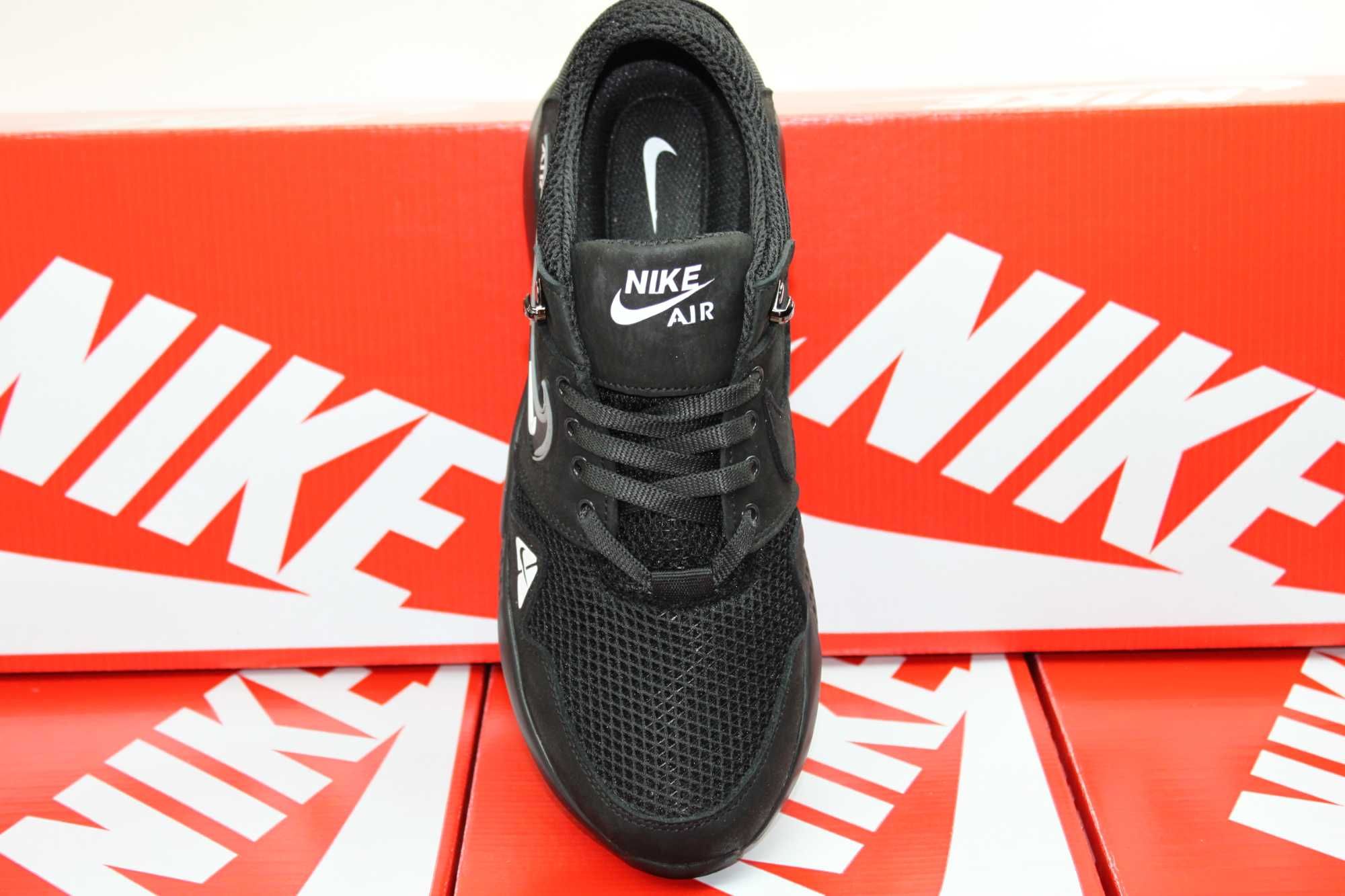 Nike - летние черные кроссовки кеды кросівки сетка (код: 15-17сетка)