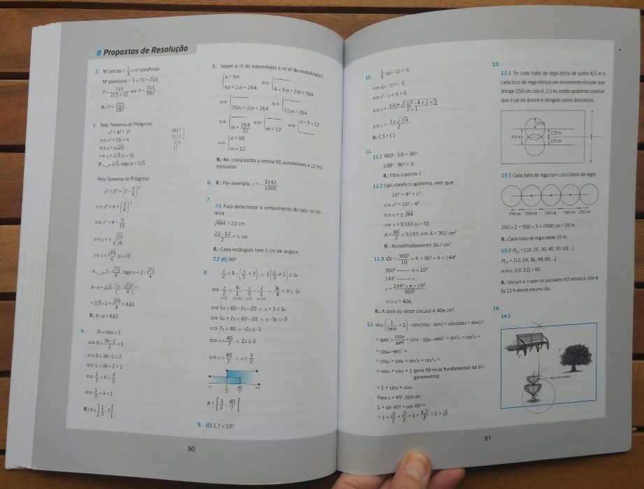 "Provas Modelo 9º Ano Matemática 2016" ASA - Ótimo Estado/Preenchido