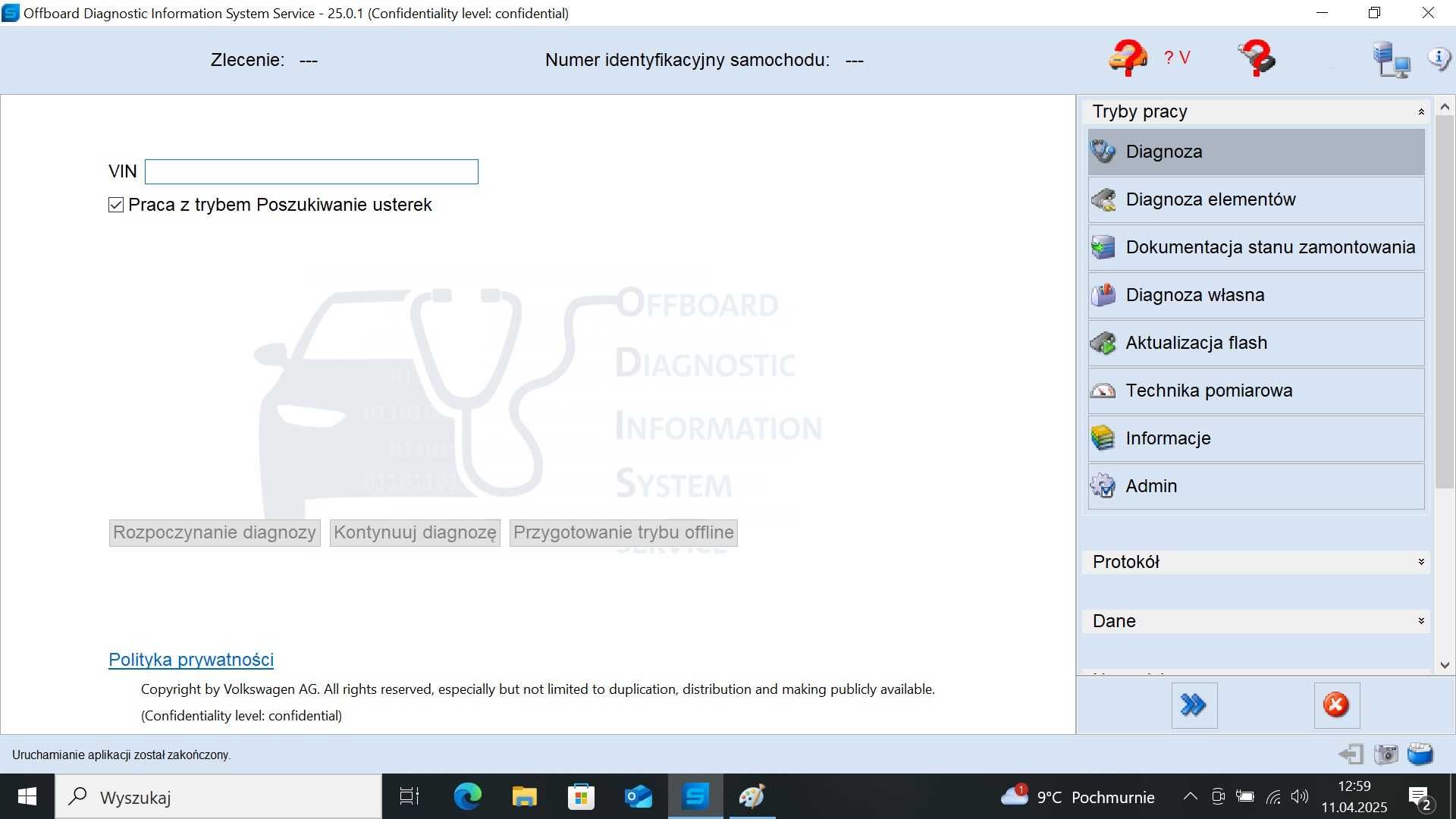 NAJNOWSZY ODIS V25 Offline OnlineVW Audi Skoda Seat
