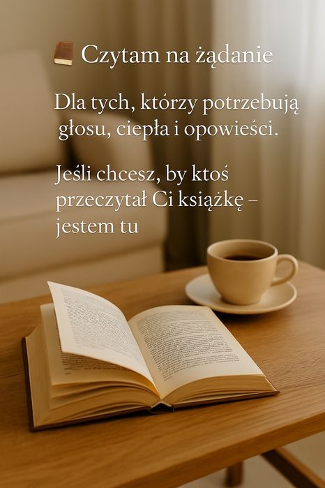 Czytam książki na życzenie, przeczytam dla Ciebie, napiszę dla Ciebie.