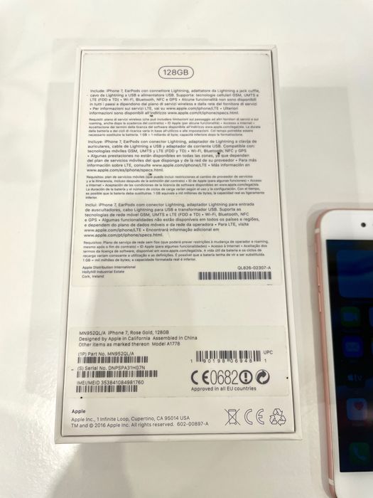 Iphone 7 128GB rose gold + capas